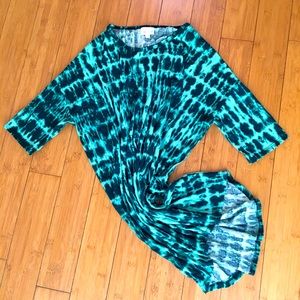 LuLaRoe Tie Dye Hi/Low T-shirt Dress